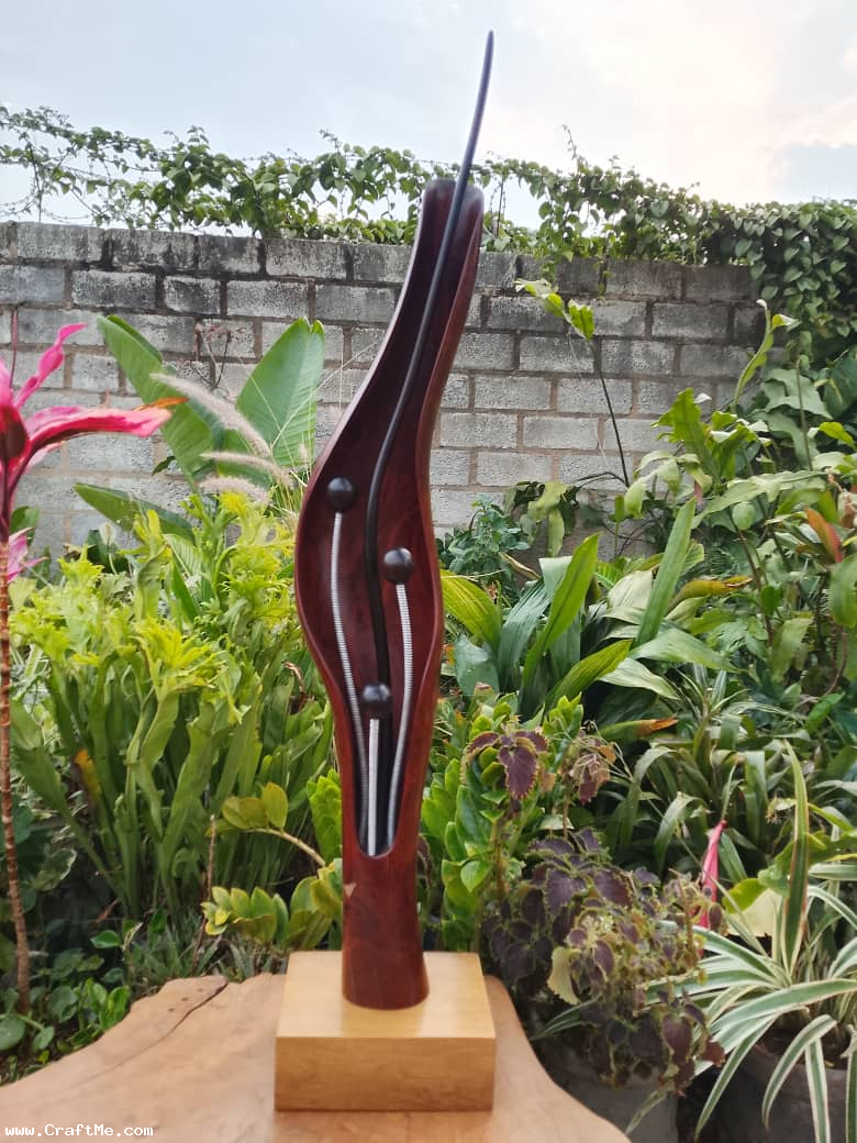 Handcrafted African Wooden Musical Sculpture – Made in Zambia ????????