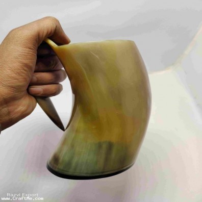 The Viking Drinking Horn mug with handle