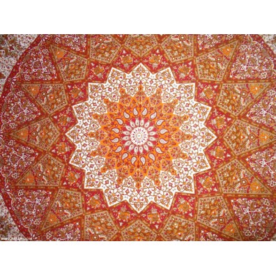 Indian Cotton Red Manav Star Bohemein Tapestry,Wall Decor,Wall hanging Tapestry,Wall Decor,Docorative.