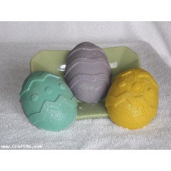 Easter Egg Soap Set Of 3,Cherry Slushy Scented,Cold Process,Handmade,Organic,Artisan
